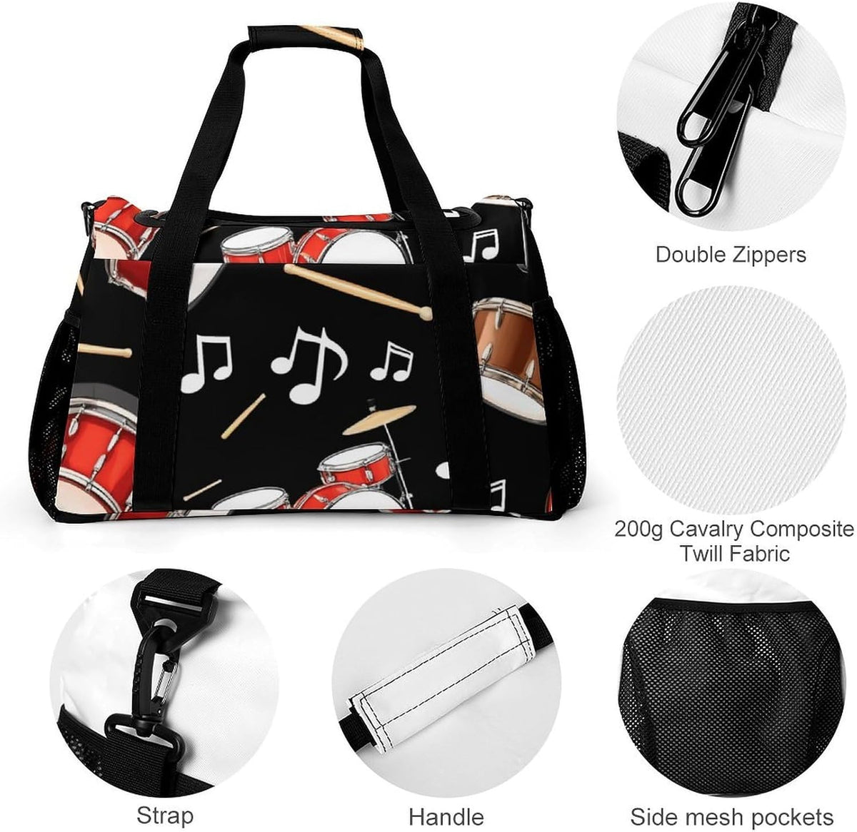 Lightweight Weekender Overnight Bag Foldable Travel Duffel Tote Bag Carry On for Women Gym Luggage