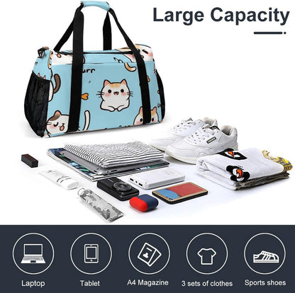 Lightweight Weekender Overnight Bag Foldable Travel Duffel Tote Bag Carry On for Women Gym Luggage