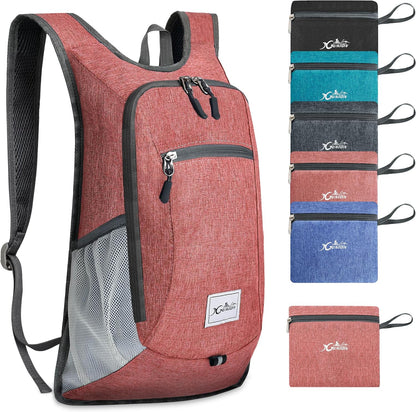 Hiking Backpack 10L Small Travel Lightweight Daypack Foldable Hiking Packable Camping Hiking Backpacks for Women Men (Black)