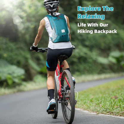 Hiking Backpack 10L Small Travel Lightweight Daypack Foldable Hiking Packable Camping Hiking Backpacks for Women Men (Black)