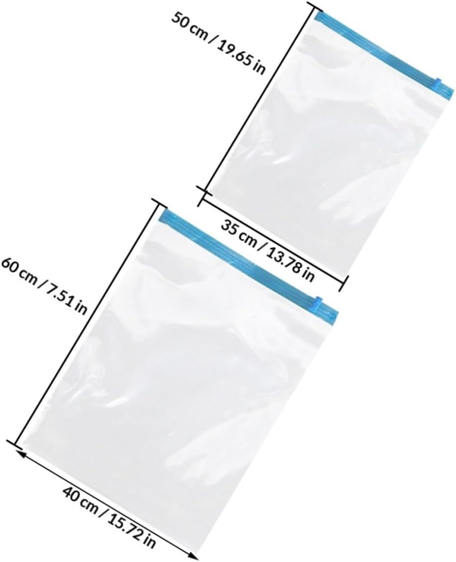 12pcs Roll up Vacuum Compression Bags for Clothing Storage, Pa+pe Material, Reusable Space Saver Bags without Pump, Travel Suitcase Organizer, 35x50cm 40x60cm Set