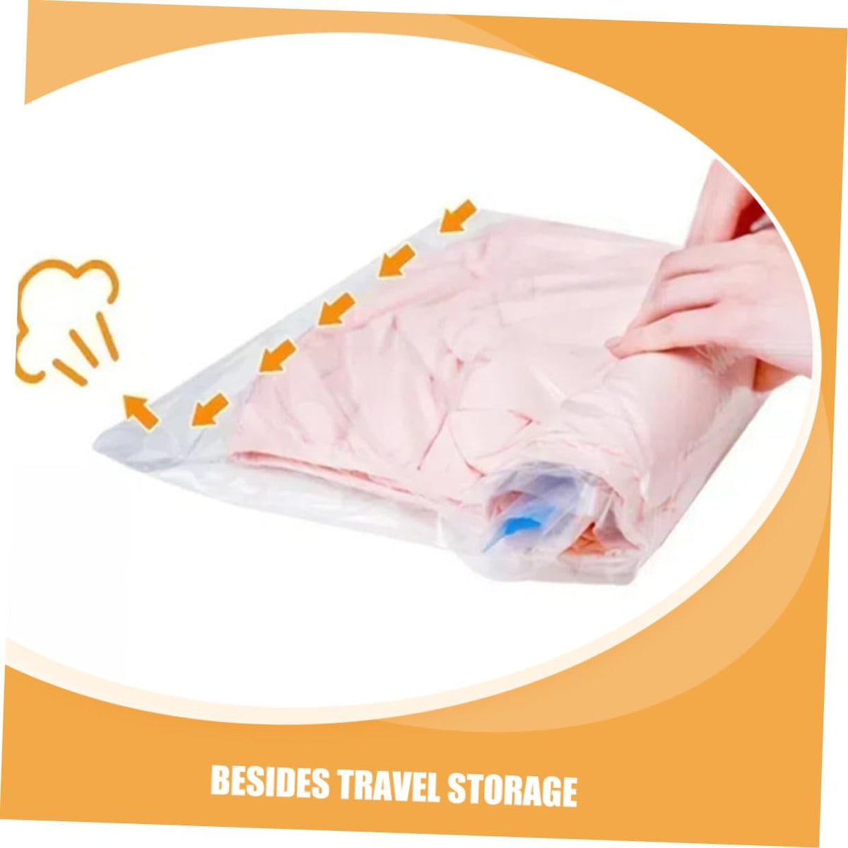 12pcs Roll up Vacuum Compression Bags for Clothing Storage, Pa+pe Material, Reusable Space Saver Bags without Pump, Travel Suitcase Organizer, 35x50cm 40x60cm Set