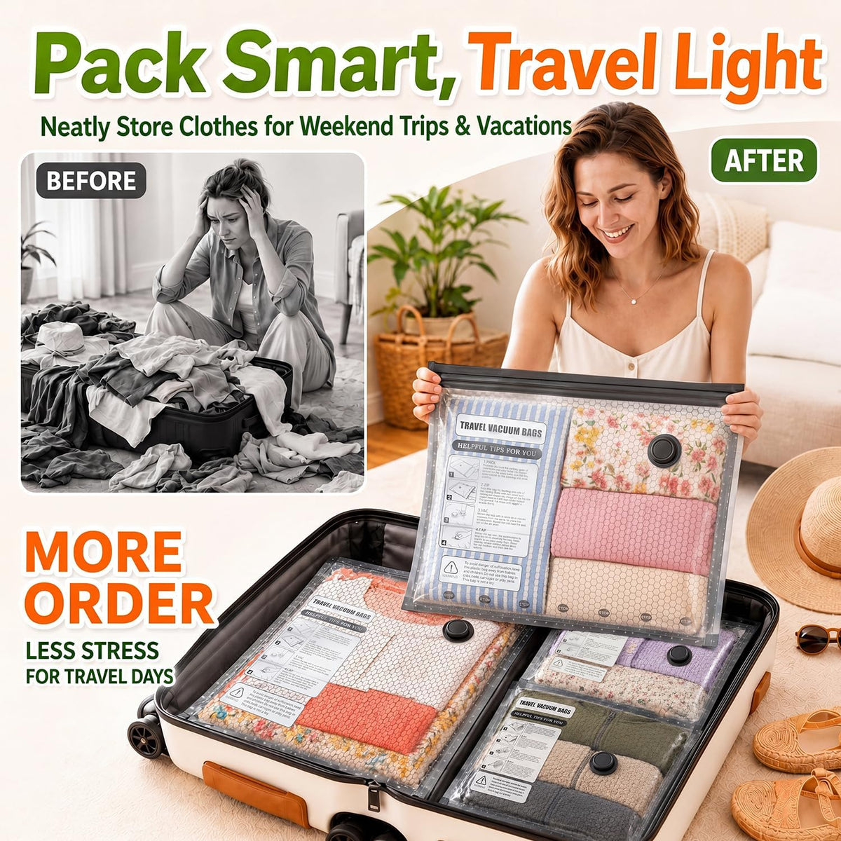 Vacuum Storage Bags with Rechargeable Electric Pump, 15 Combo - Space Saver Vacuum Storage Bags, Blanket & Clothes Storage Bag Vacuums Sealed, Bolsas Para Guardar Ropa Al Vacío