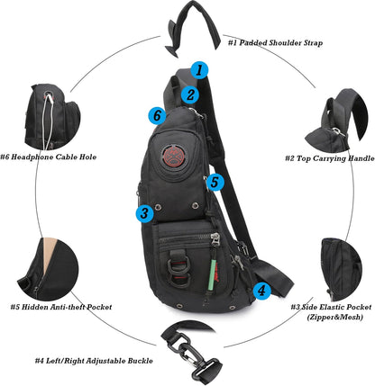 Sling Backpacks, Sling Chest Bag Shoulder Crossbody Bags for Men Women Outdoor Travel | Outdoor Travel