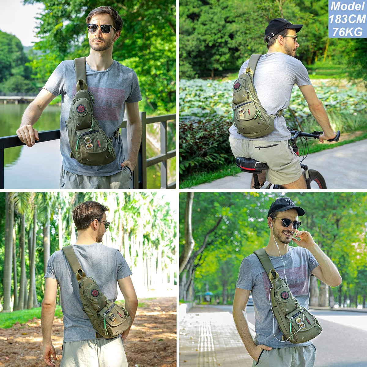 Sling Backpacks, Sling Chest Bag Shoulder Crossbody Bags for Men Women Outdoor Travel | Outdoor Travel
