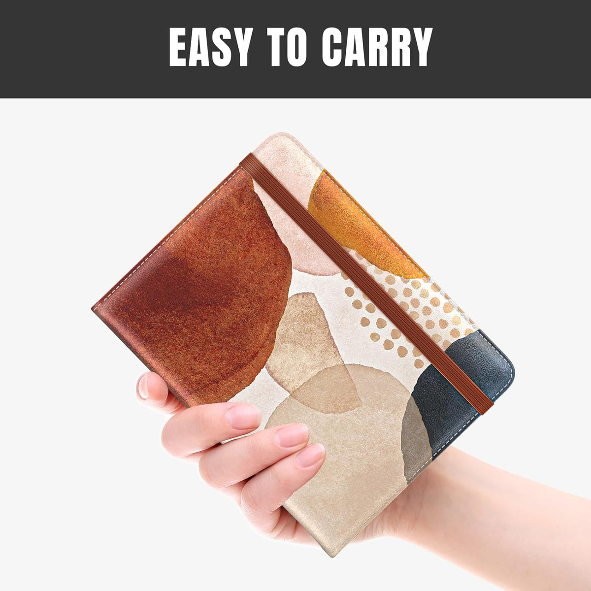 Passport Holder,RFID Blocking Passport Cover, Mandala Flower | Wallet Travel Essentials, Leather Travel Documents Organizer Protector for Women and Men