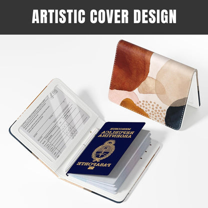 Passport Holder,RFID Blocking Passport Cover, Mandala Flower | Wallet Travel Essentials, Leather Travel Documents Organizer Protector for Women and Men