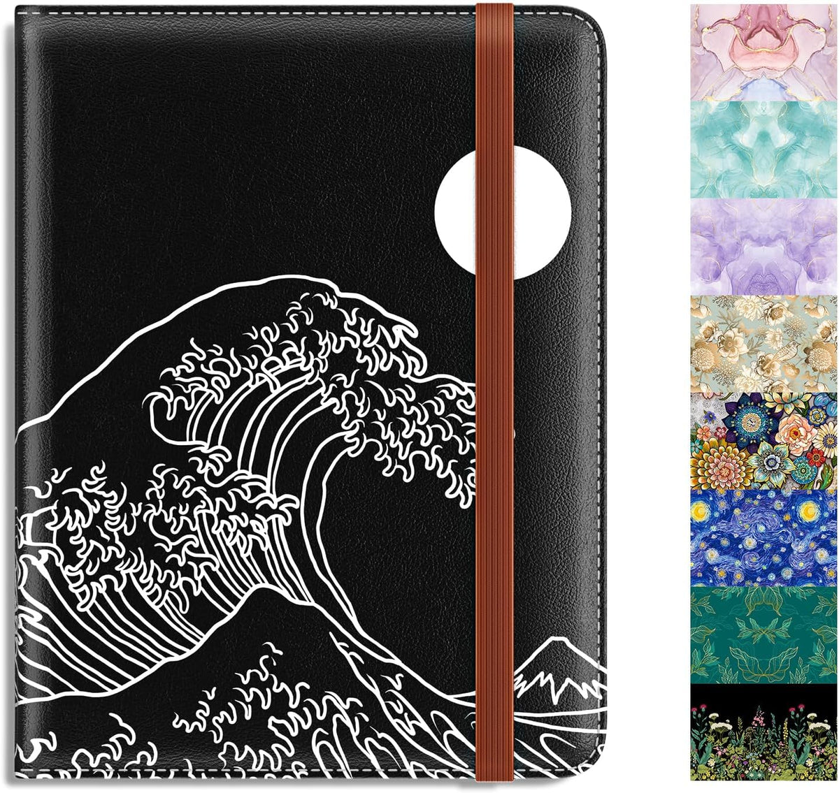 Passport Holder,RFID Blocking Passport Cover, Mandala Flower | Wallet Travel Essentials, Leather Travel Documents Organizer Protector for Women and Men