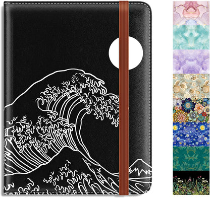 Passport Holder,RFID Blocking Passport Cover, Mandala Flower | Wallet Travel Essentials, Leather Travel Documents Organizer Protector for Women and Men