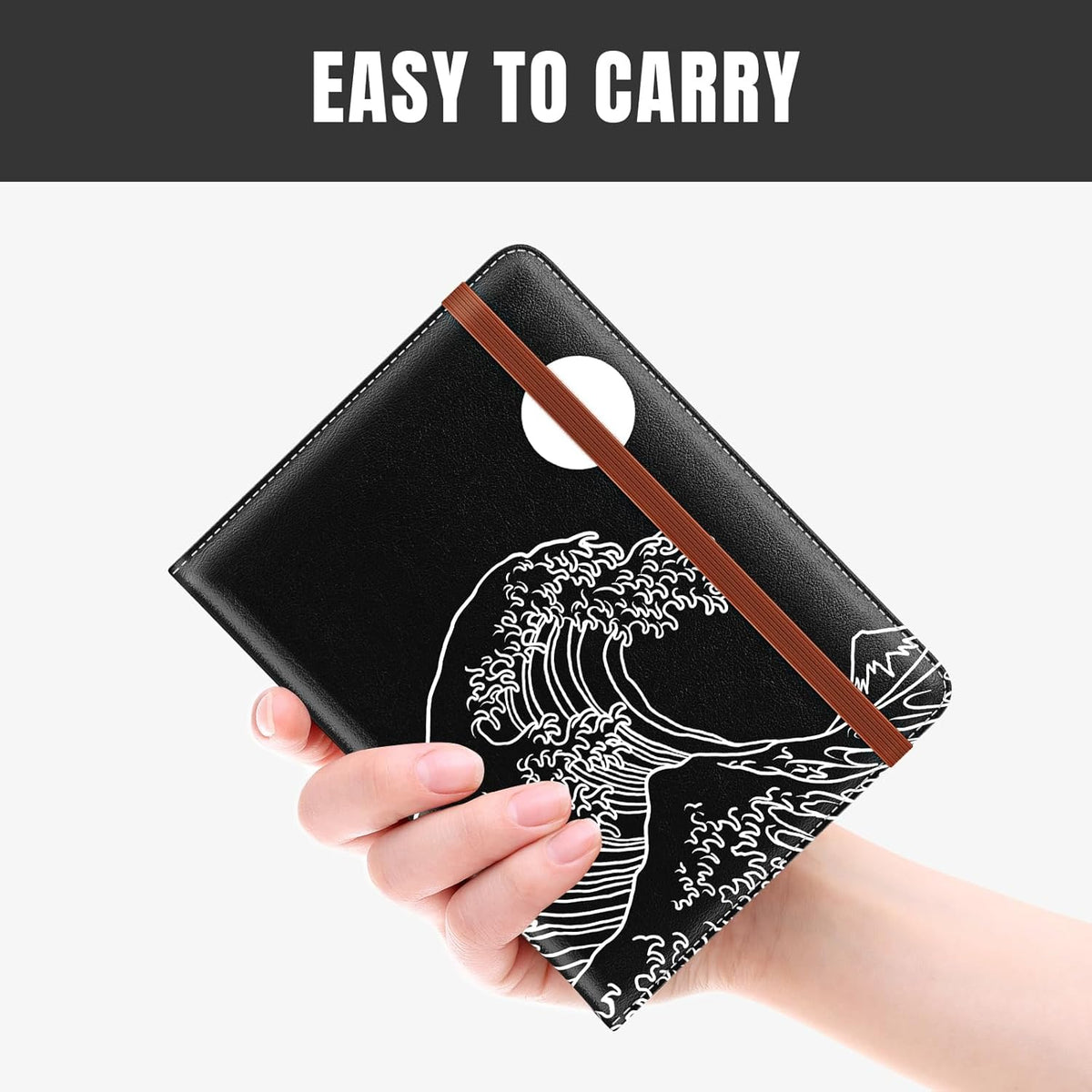 Passport Holder,RFID Blocking Passport Cover, Mandala Flower | Wallet Travel Essentials, Leather Travel Documents Organizer Protector for Women and Men