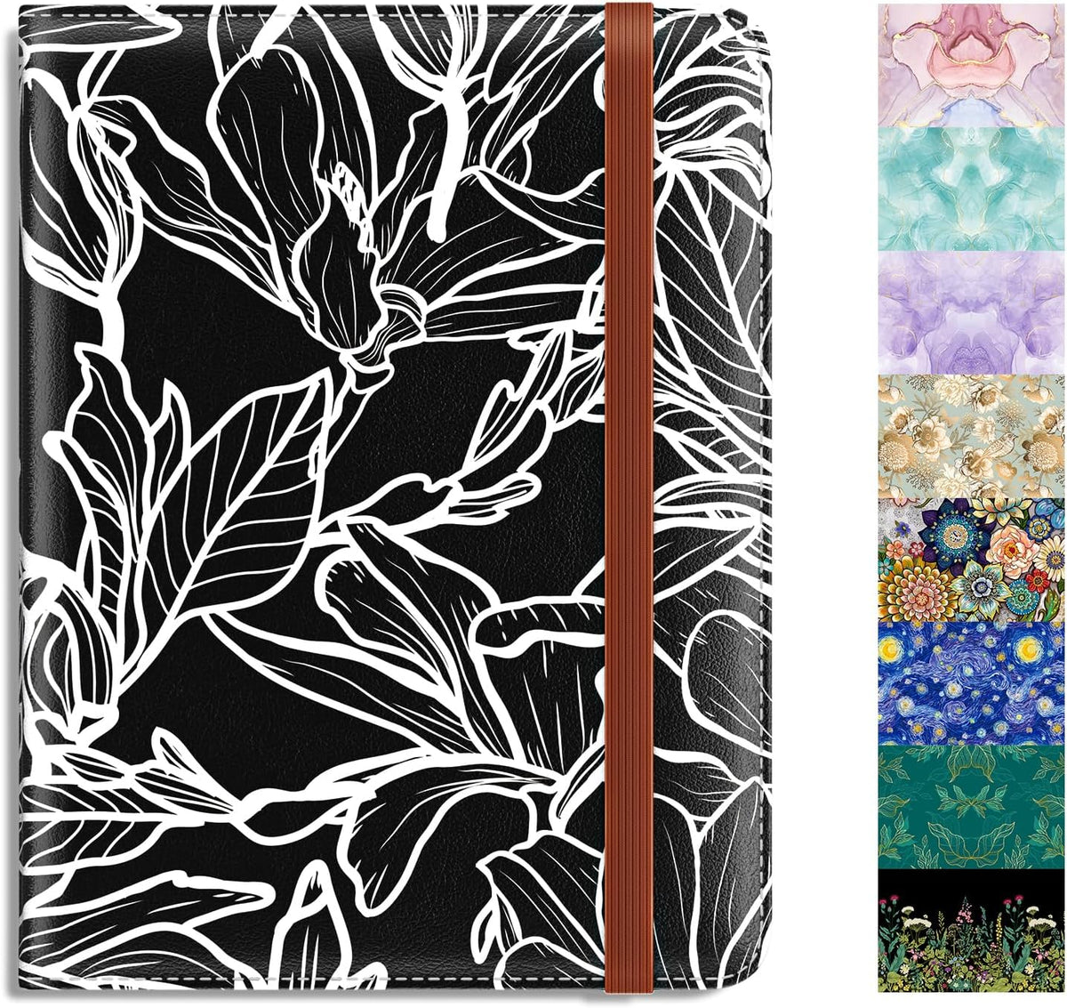 Passport Holder,RFID Blocking Passport Cover, Mandala Flower | Wallet Travel Essentials, Leather Travel Documents Organizer Protector for Women and Men
