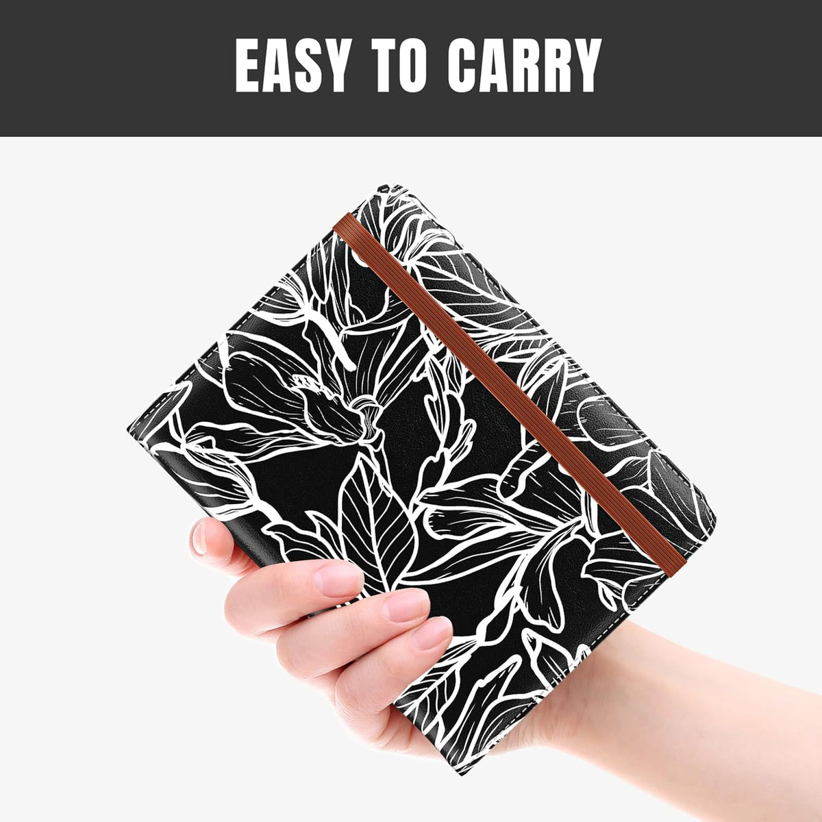 Passport Holder,RFID Blocking Passport Cover, Mandala Flower | Wallet Travel Essentials, Leather Travel Documents Organizer Protector for Women and Men
