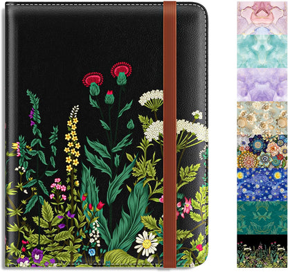 Passport Holder,RFID Blocking Passport Cover, Mandala Flower | Wallet Travel Essentials, Leather Travel Documents Organizer Protector for Women and Men