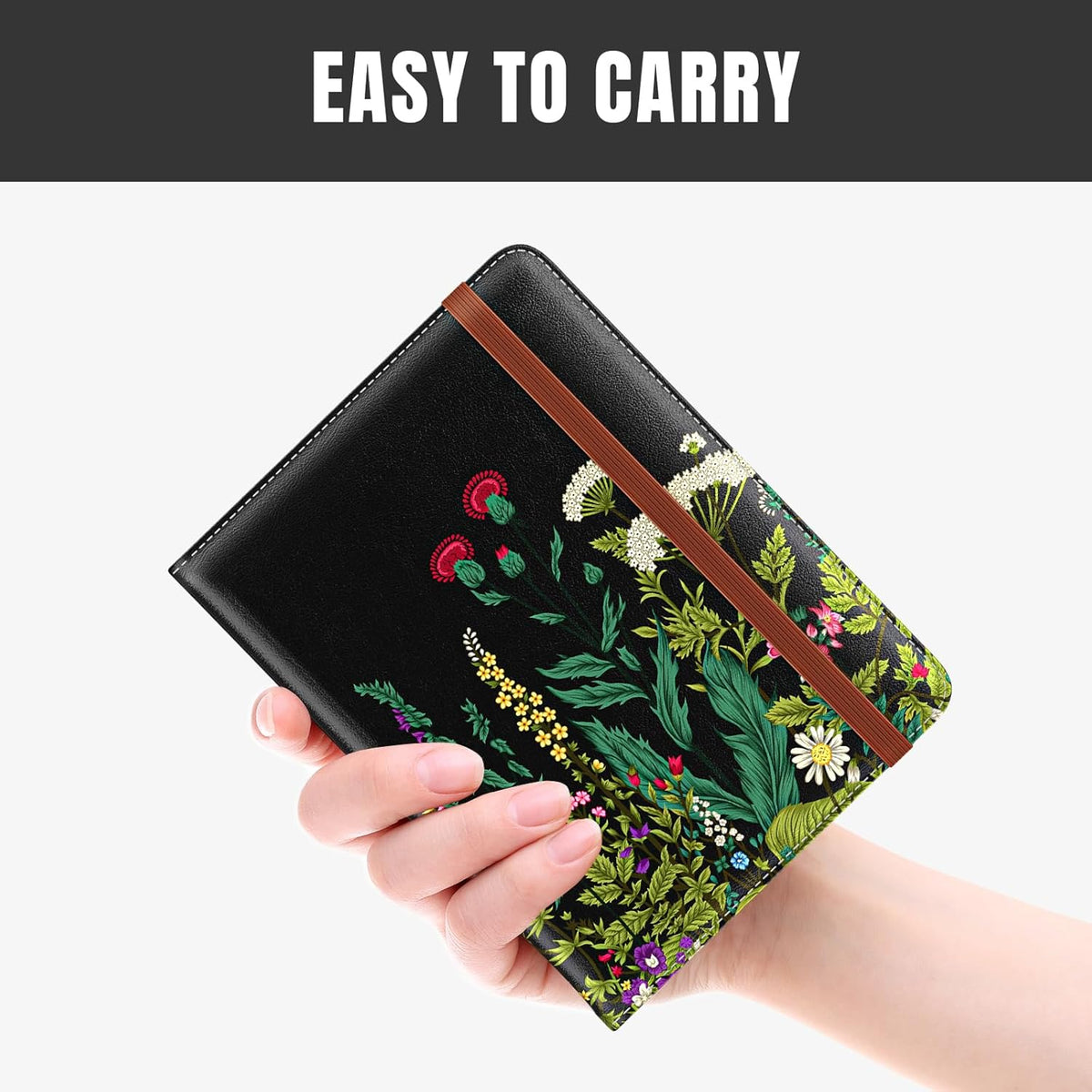 Passport Holder,RFID Blocking Passport Cover, Mandala Flower | Wallet Travel Essentials, Leather Travel Documents Organizer Protector for Women and Men