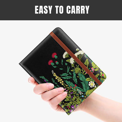 Passport Holder,RFID Blocking Passport Cover, Mandala Flower | Wallet Travel Essentials, Leather Travel Documents Organizer Protector for Women and Men