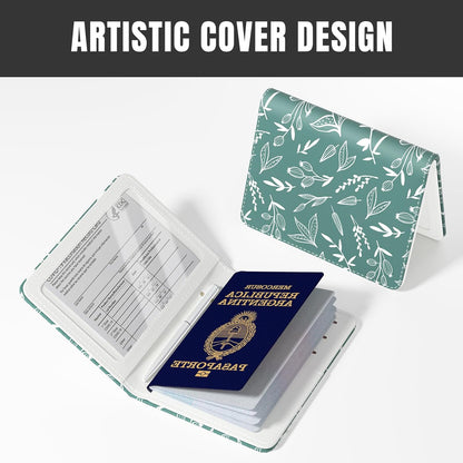 Passport Holder,RFID Blocking Passport Cover, Mandala Flower | Wallet Travel Essentials, Leather Travel Documents Organizer Protector for Women and Men