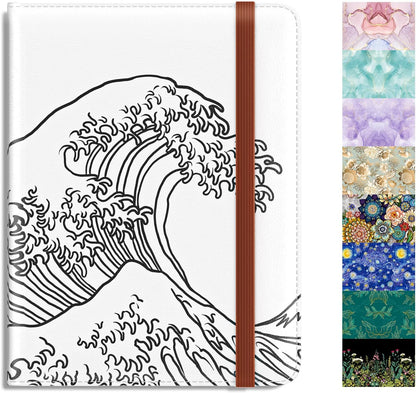 Passport Holder,RFID Blocking Passport Cover, Mandala Flower | Wallet Travel Essentials, Leather Travel Documents Organizer Protector for Women and Men