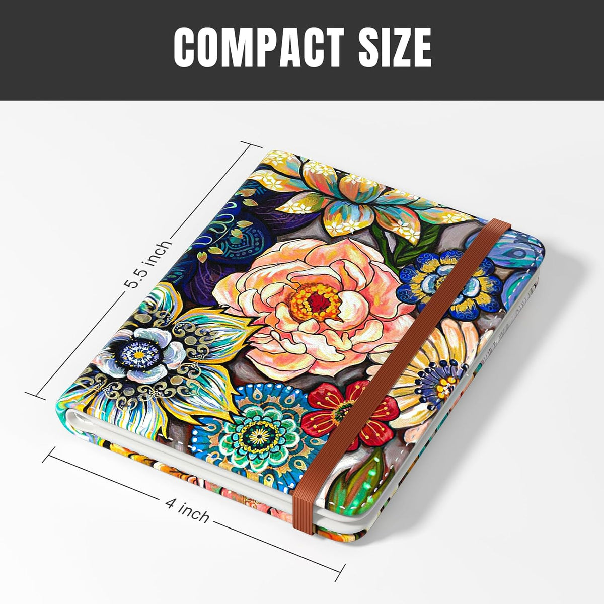 Passport Holder,RFID Blocking Passport Cover, Mandala Flower | Wallet Travel Essentials, Leather Travel Documents Organizer Protector for Women and Men