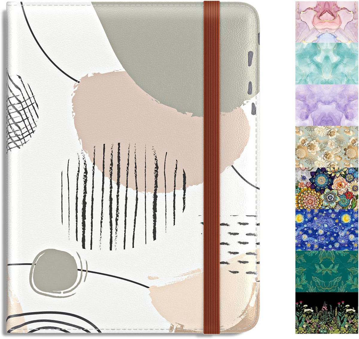 Passport Holder,RFID Blocking Passport Cover, Mandala Flower | Wallet Travel Essentials, Leather Travel Documents Organizer Protector for Women and Men