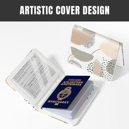 Passport Holder,RFID Blocking Passport Cover, Mandala Flower | Wallet Travel Essentials, Leather Travel Documents Organizer Protector for Women and Men