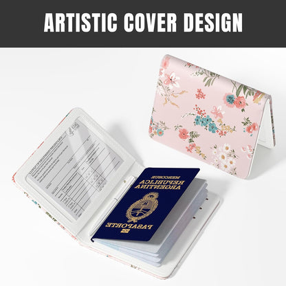 Passport Holder,RFID Blocking Passport Cover, Mandala Flower | Wallet Travel Essentials, Leather Travel Documents Organizer Protector for Women and Men