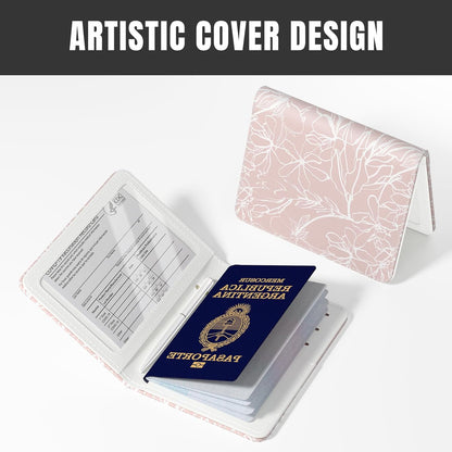 Passport Holder,RFID Blocking Passport Cover, Mandala Flower | Wallet Travel Essentials, Leather Travel Documents Organizer Protector for Women and Men