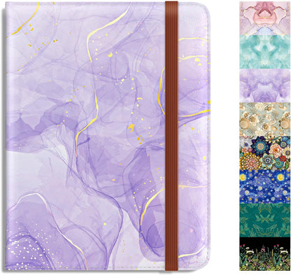 Passport Holder,RFID Blocking Passport Cover, Mandala Flower | Wallet Travel Essentials, Leather Travel Documents Organizer Protector for Women and Men