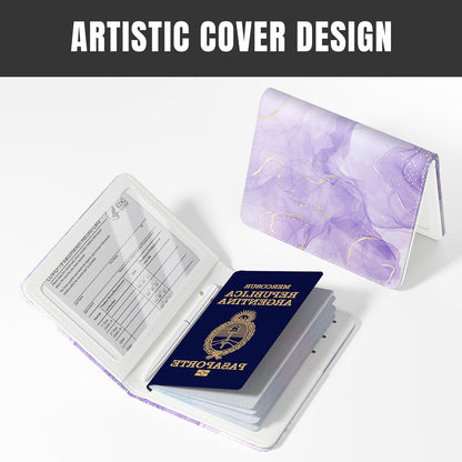 Passport Holder,RFID Blocking Passport Cover, Mandala Flower | Wallet Travel Essentials, Leather Travel Documents Organizer Protector for Women and Men