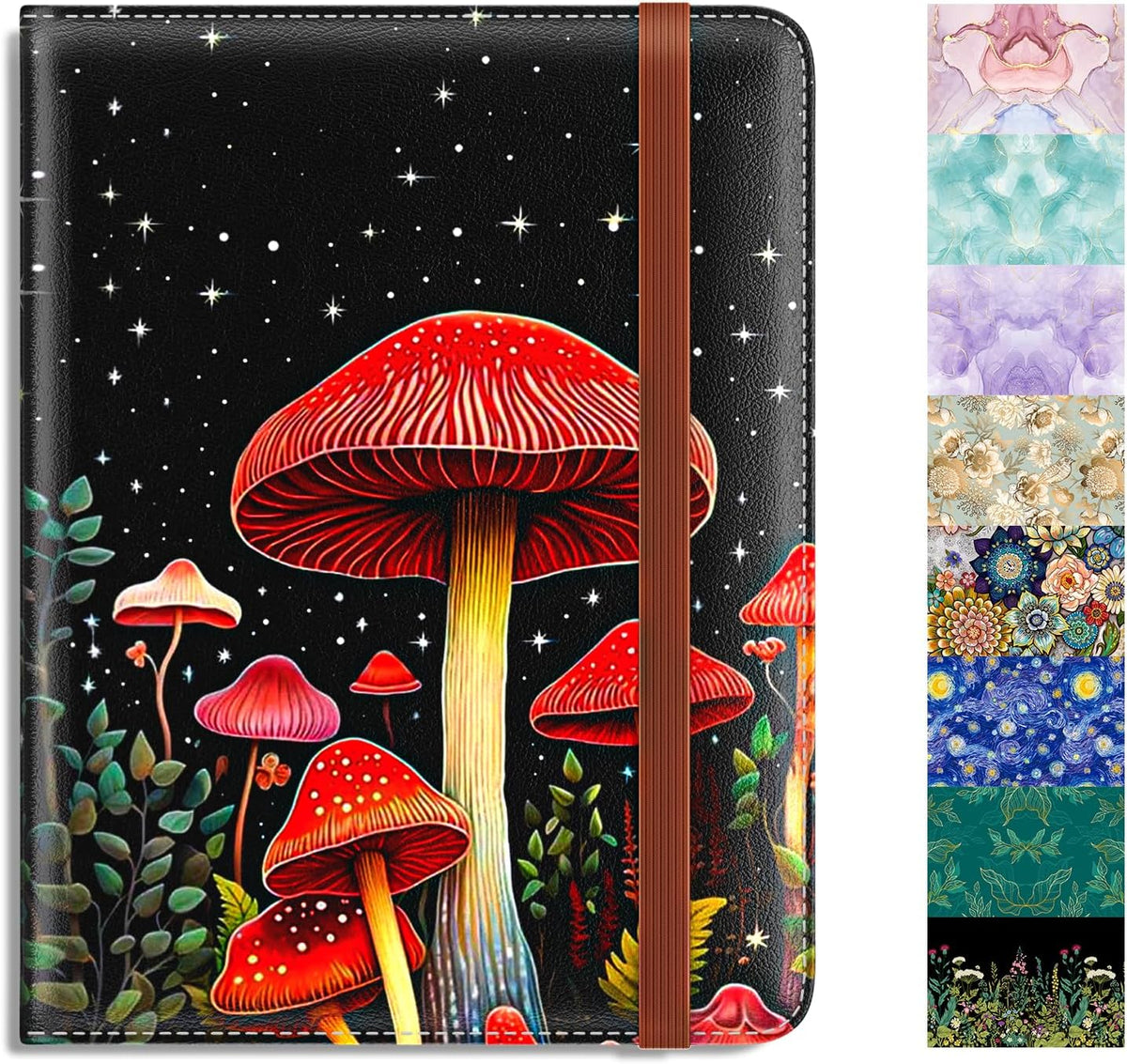 Passport Holder,RFID Blocking Passport Cover, Mandala Flower | Wallet Travel Essentials, Leather Travel Documents Organizer Protector for Women and Men