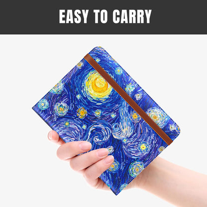 Passport Holder,RFID Blocking Passport Cover, Mandala Flower | Wallet Travel Essentials, Leather Travel Documents Organizer Protector for Women and Men