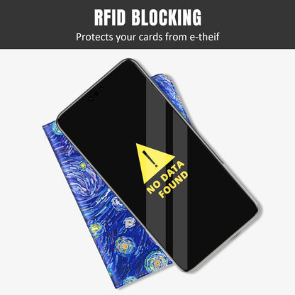 Passport Holder,RFID Blocking Passport Cover, Mandala Flower | Wallet Travel Essentials, Leather Travel Documents Organizer Protector for Women and Men