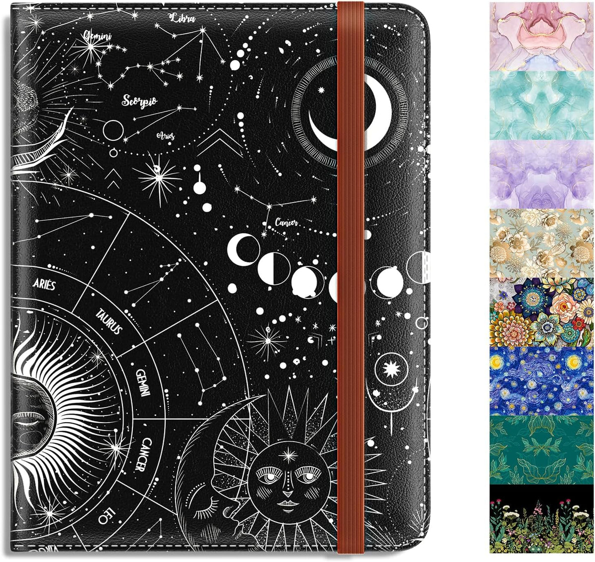 Passport Holder,RFID Blocking Passport Cover, Mandala Flower | Wallet Travel Essentials, Leather Travel Documents Organizer Protector for Women and Men