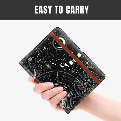 Passport Holder,RFID Blocking Passport Cover, Mandala Flower | Wallet Travel Essentials, Leather Travel Documents Organizer Protector for Women and Men