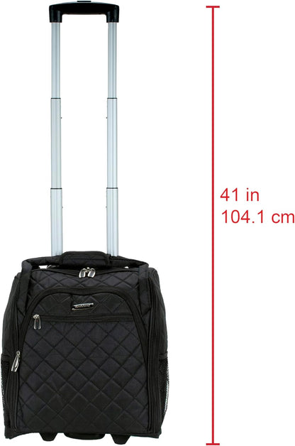 Melrose Upright Wheeled Underseater Carry-On Luggage, Purple