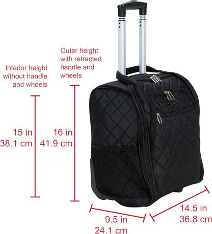 Melrose Upright Wheeled Underseater Carry-On Luggage, Purple