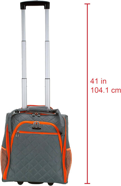 Melrose Upright Wheeled Underseater Carry-On Luggage, Purple