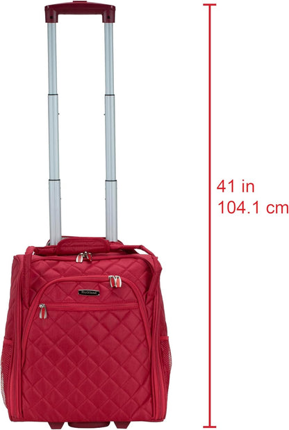 Melrose Upright Wheeled Underseater Carry-On Luggage, Purple