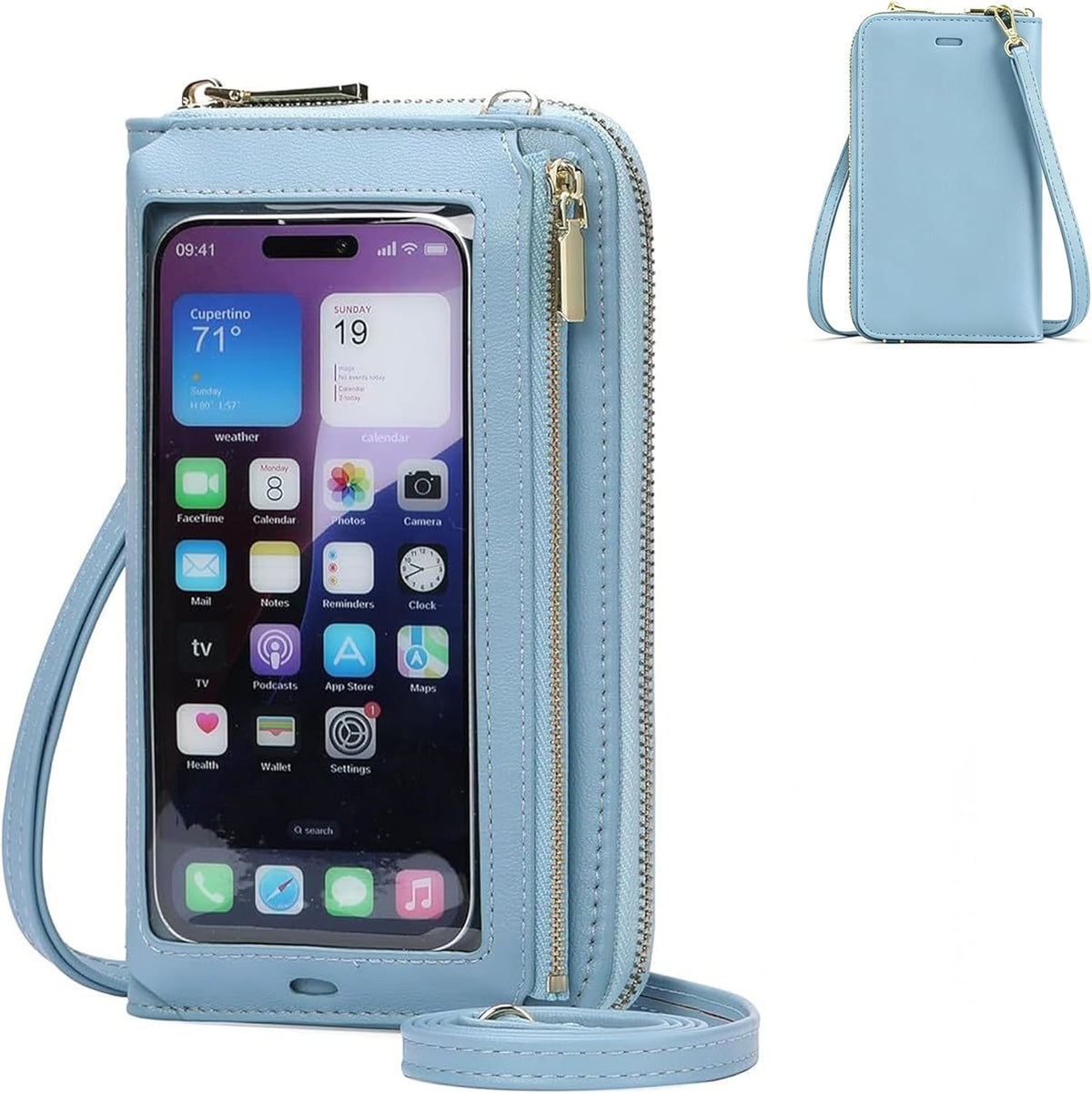 Crossbody Phone Purse for Women,Small Travel Wallet with Rfid Blocking,Waterproof PU Leather Messenger Bag