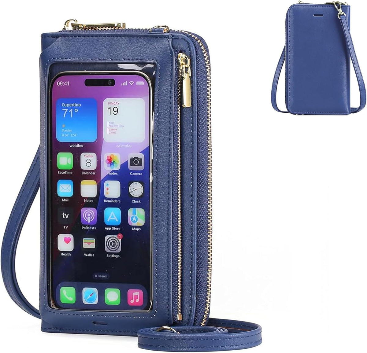 Crossbody Phone Purse for Women,Small Travel Wallet with Rfid Blocking,Waterproof PU Leather Messenger Bag