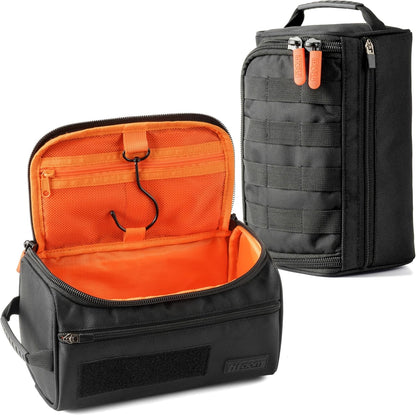 Hanging Toiletry Bag Tactical Dopp Kit Case For Men. Perfect For Travel & Storage. Fits Large & Small Cosmetic, Clipper, Toothbrush, Shaving & Shower Care. Best Overnight Organizer
