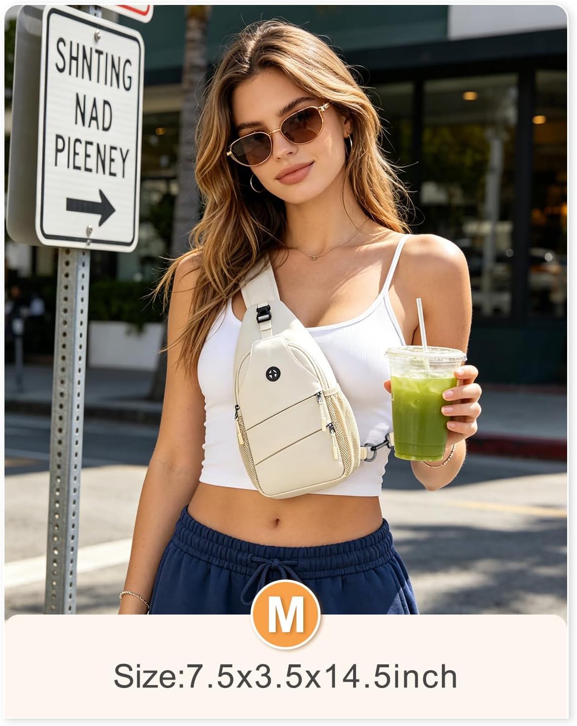 Crossbody Bags for Women Men Trendy Sling Bag Backpack Casual Chest Bag with Convertible Shoulder Strap
