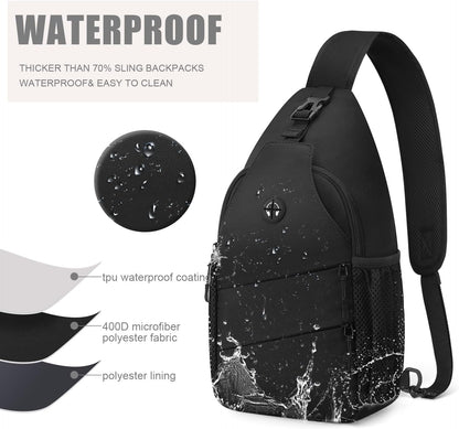 Crossbody Bags for Women Men Trendy Sling Bag Backpack Casual Chest Bag with Convertible Shoulder Strap