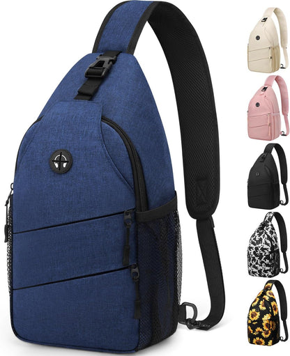 Crossbody Bags for Women Men Trendy Sling Bag Backpack Casual Chest Bag with Convertible Shoulder Strap