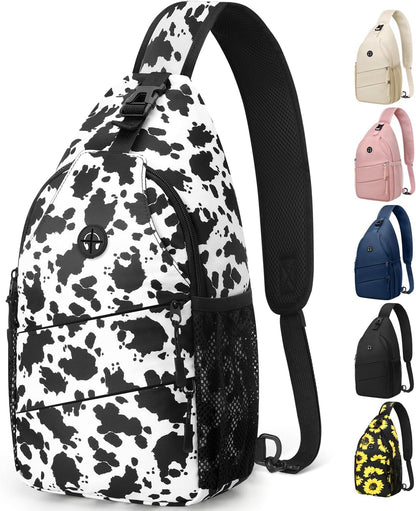Crossbody Bags for Women Men Trendy Sling Bag Backpack Casual Chest Bag with Convertible Shoulder Strap