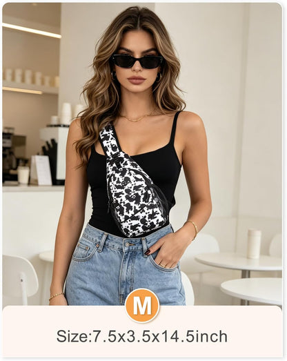 Crossbody Bags for Women Men Trendy Sling Bag Backpack Casual Chest Bag with Convertible Shoulder Strap