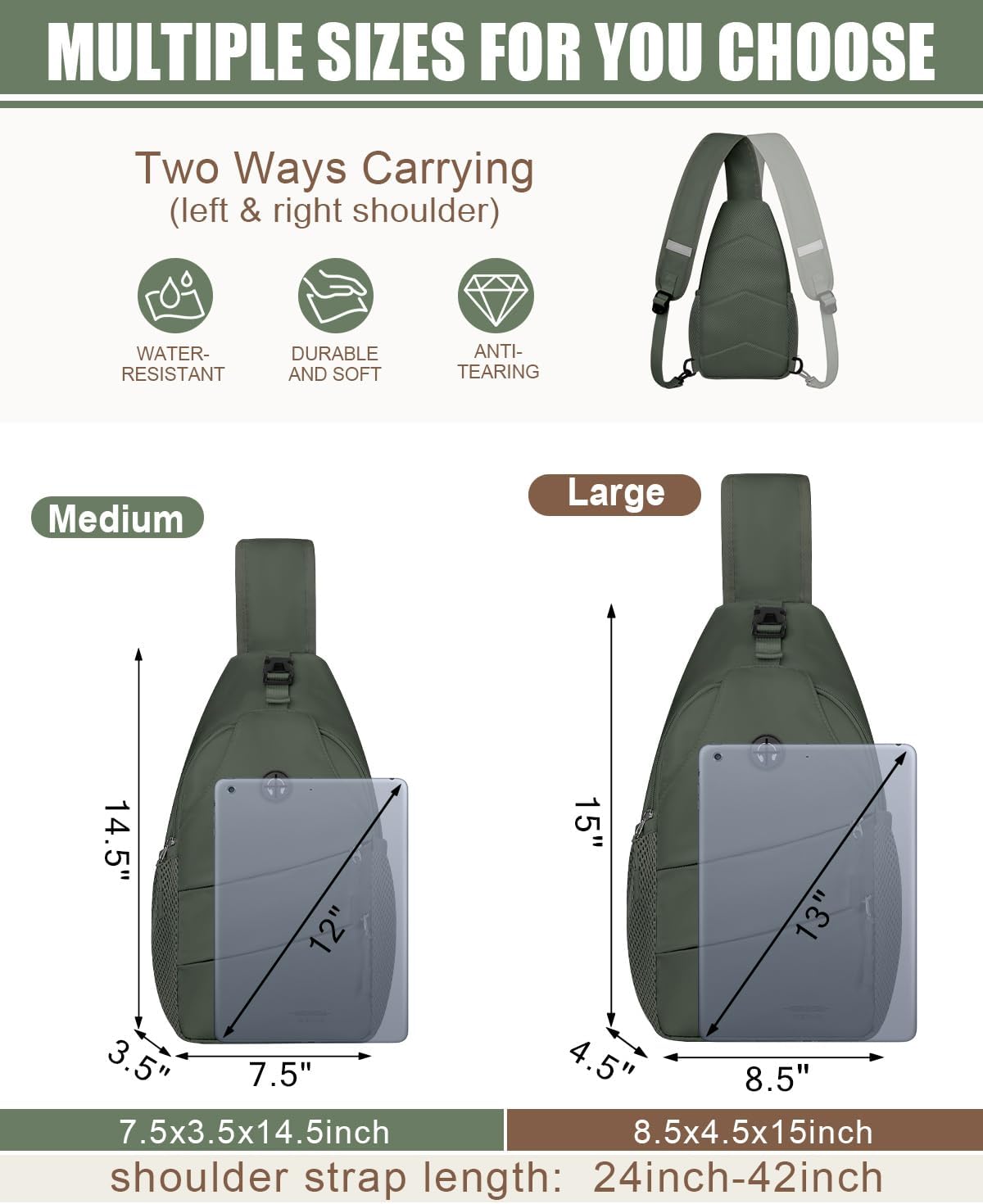 Crossbody Bags for Women Men Trendy Sling Bag Backpack Casual Chest Bag with Convertible Shoulder Strap