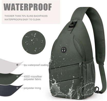 Crossbody Bags for Women Men Trendy Sling Bag Backpack Casual Chest Bag with Convertible Shoulder Strap