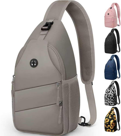 Crossbody Bags for Women Men Trendy Sling Bag Backpack Casual Chest Bag with Convertible Shoulder Strap