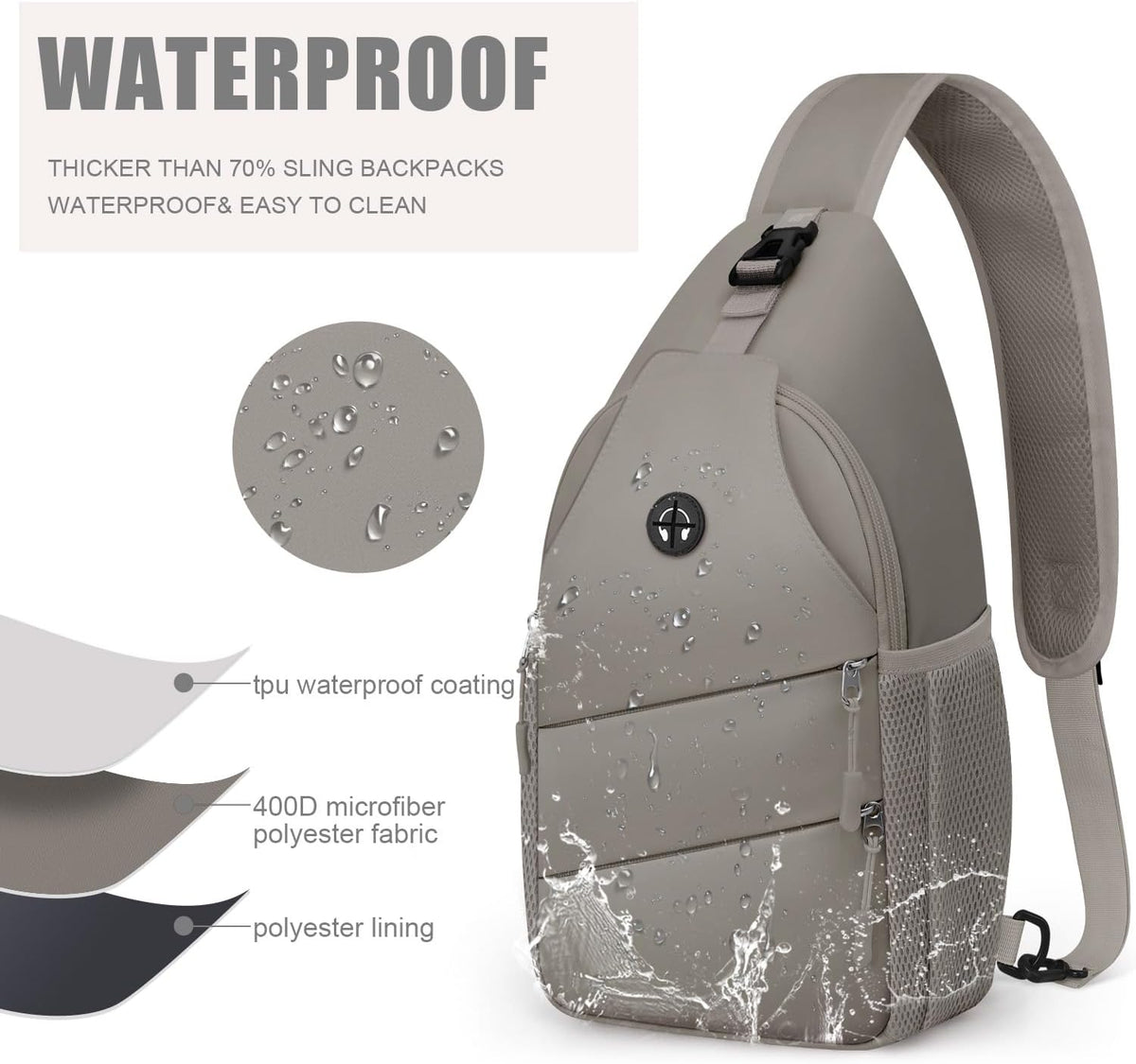 Crossbody Bags for Women Men Trendy Sling Bag Backpack Casual Chest Bag with Convertible Shoulder Strap