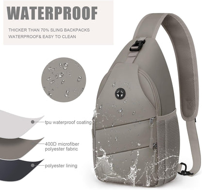 Crossbody Bags for Women Men Trendy Sling Bag Backpack Casual Chest Bag with Convertible Shoulder Strap